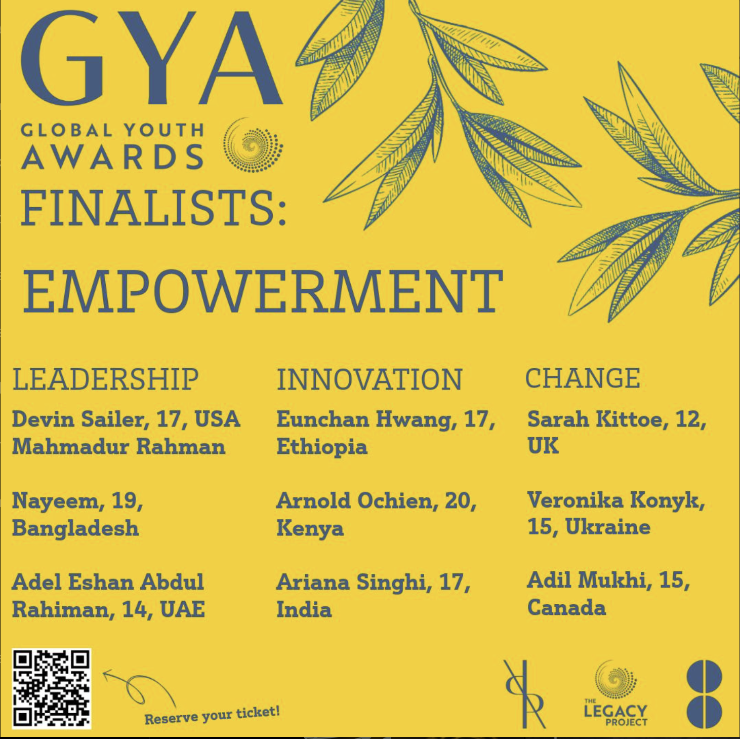 Global Youth Awards Finalist – Empowerment Category