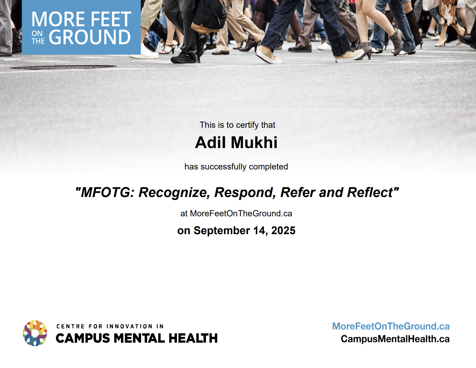 MFOTG: Recognize, Respond, Refer and Reflect