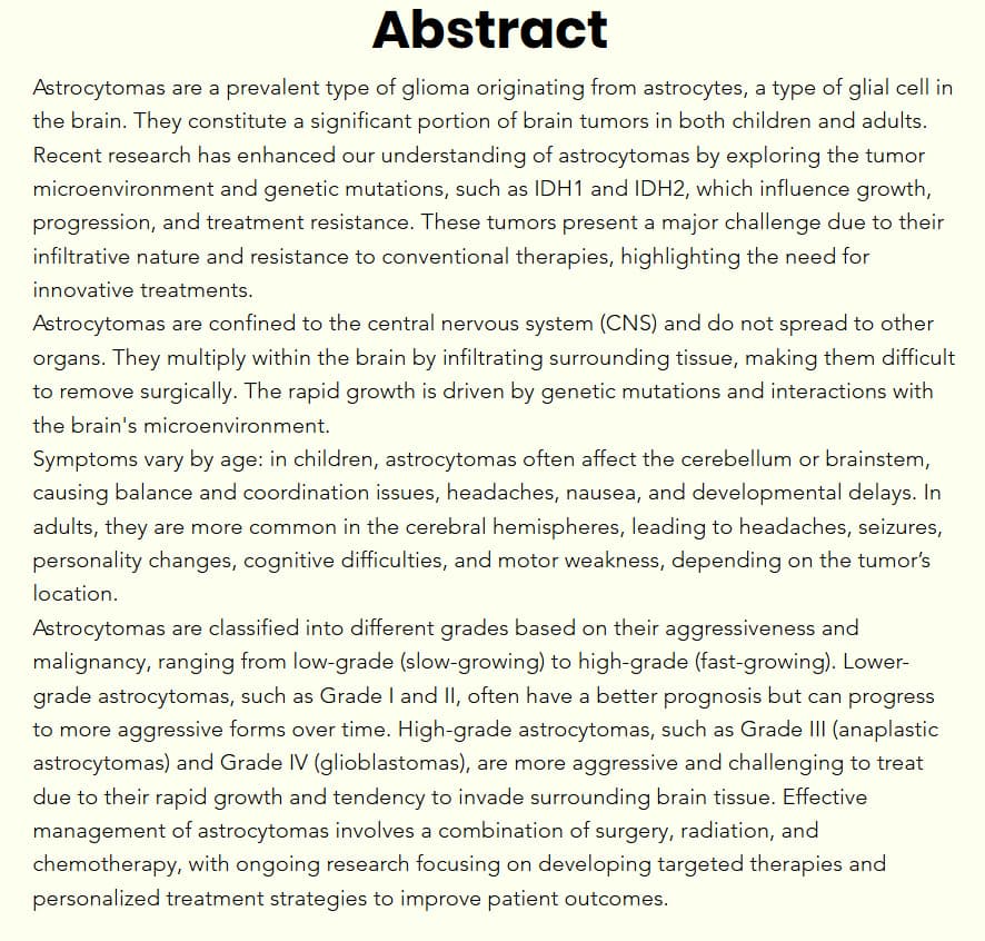 Astrocytoma: From Diagnosis to Management – A Comprehensive Overview - Image 3