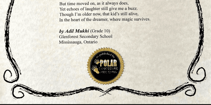 Published Author – Polar Expressions Youth Poetry Anthologies