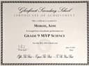Honors, Academic Distinction (Science, IB Design, Gym)