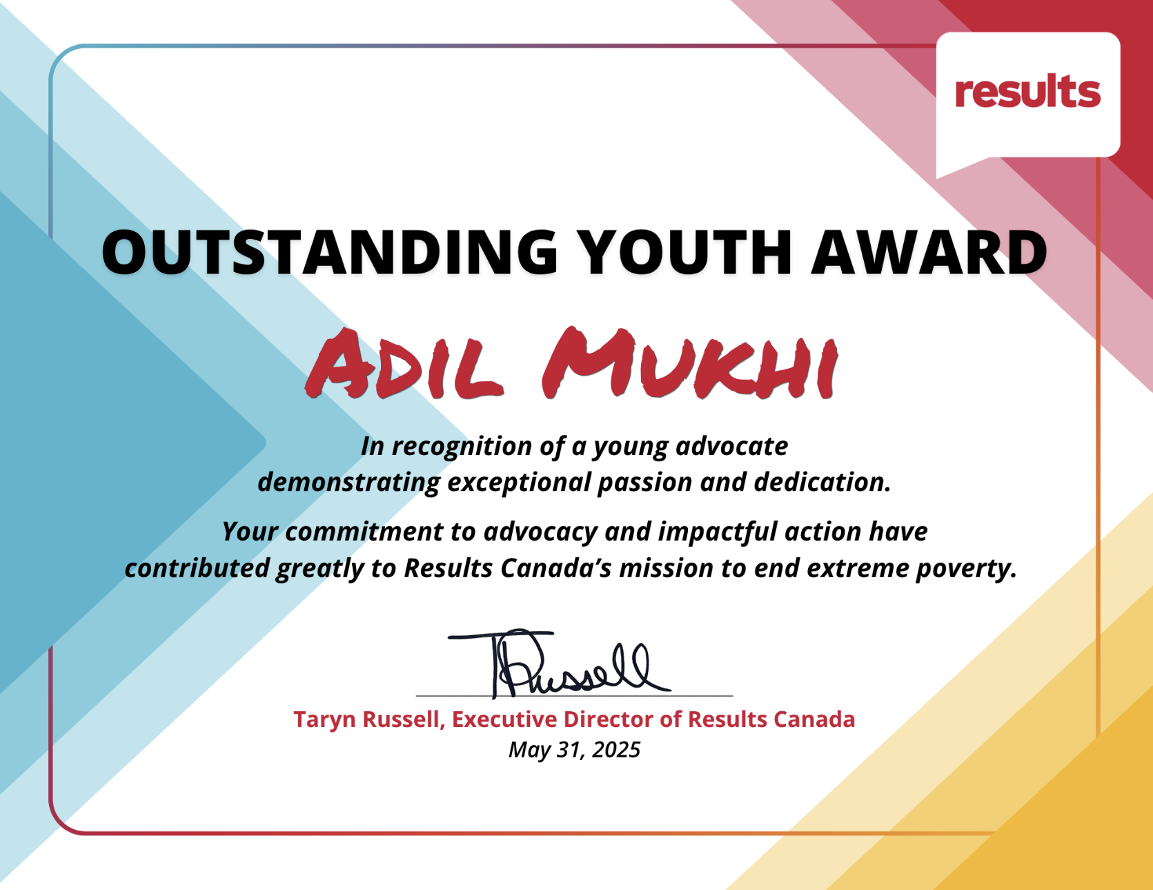 Outstanding Youth Award