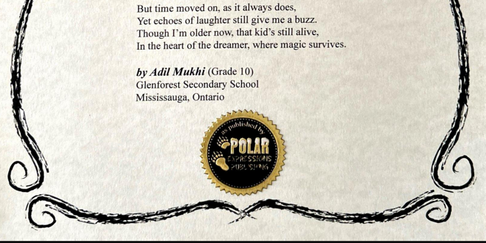 Published Author – Polar Expressions Youth Poetry Anthologies