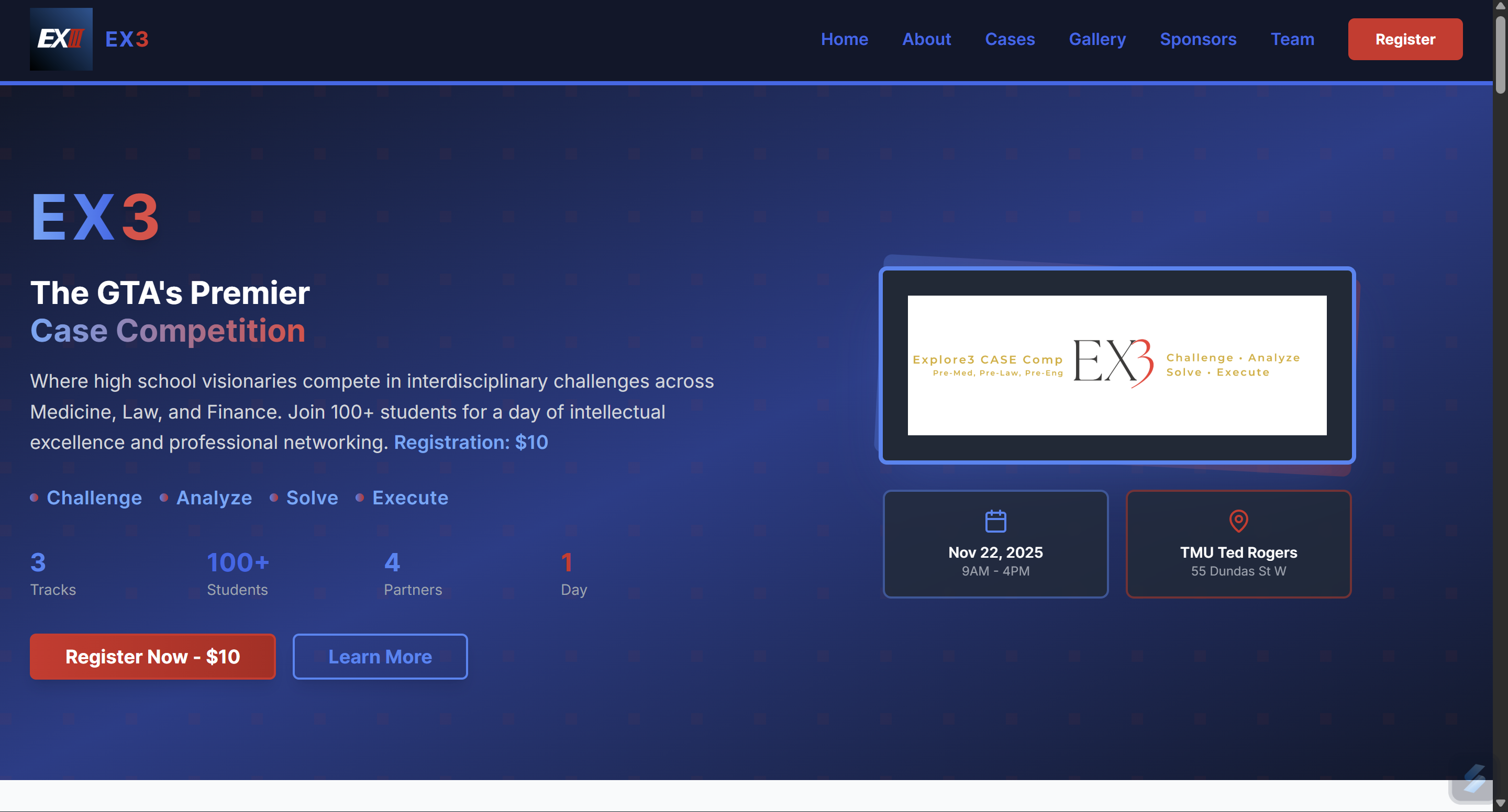Explore3 Case Comp Website